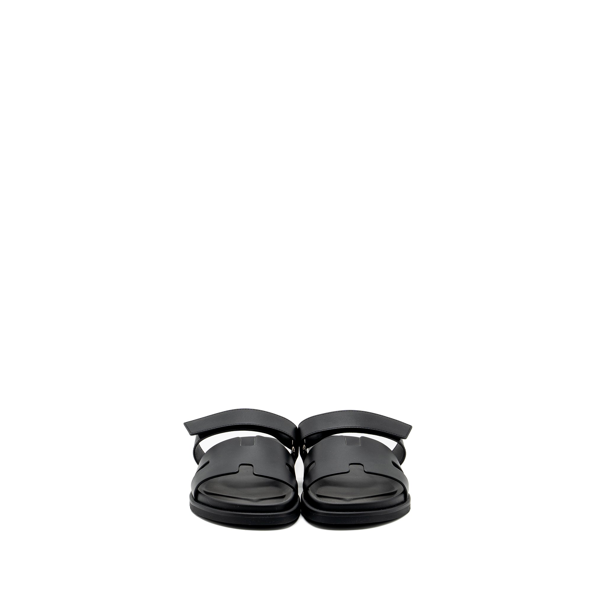 HERMES CHYPRE SANDALS CALFSKIN BLACK
