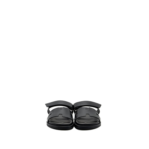 HERMES CHYPRE SANDALS CALFSKIN BLACK