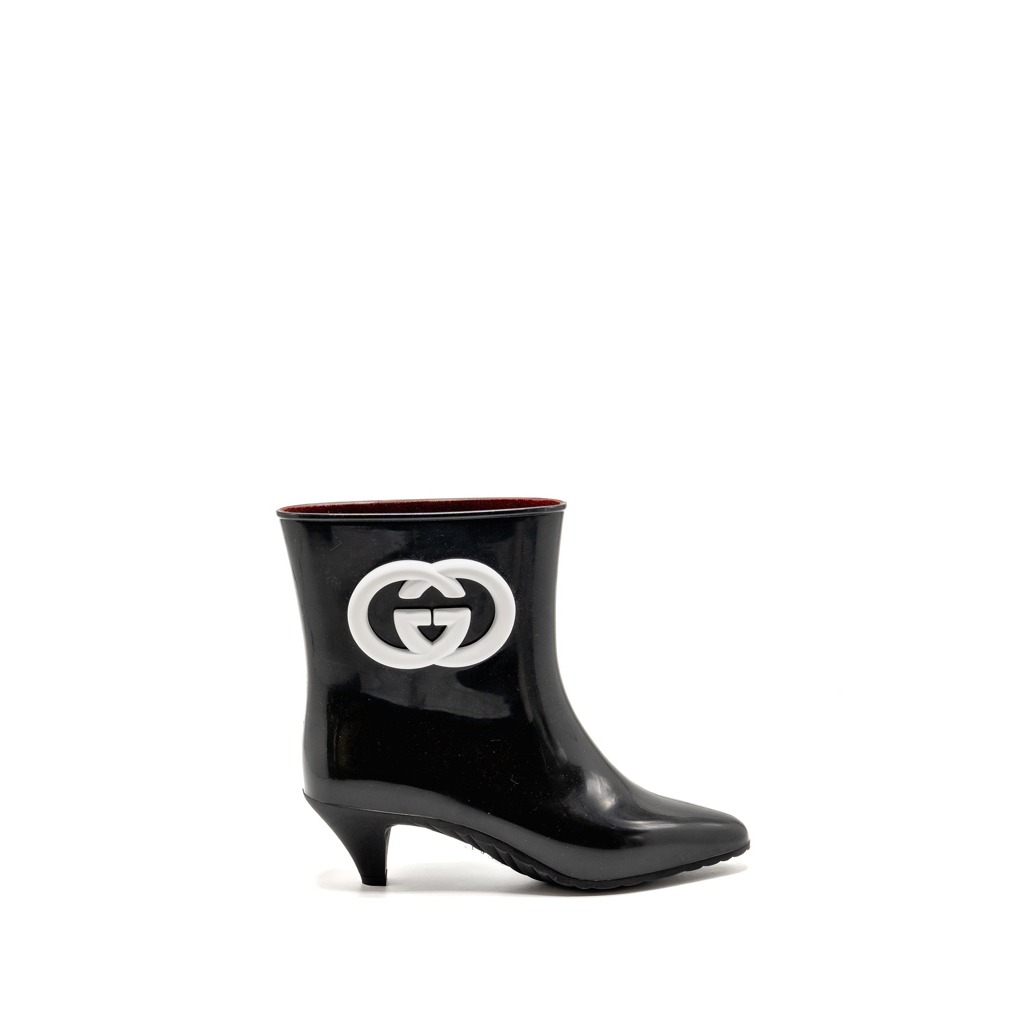 GUCCI ANKEL BOOTS RUBBER BLACK / WHITE