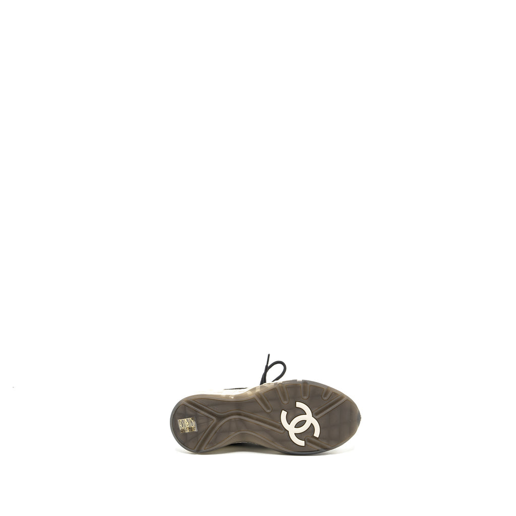 CHANEL SNEAKER SUEDE/CALFSKIN LIGHT BEIGE/BLUE MULTICOLOUR