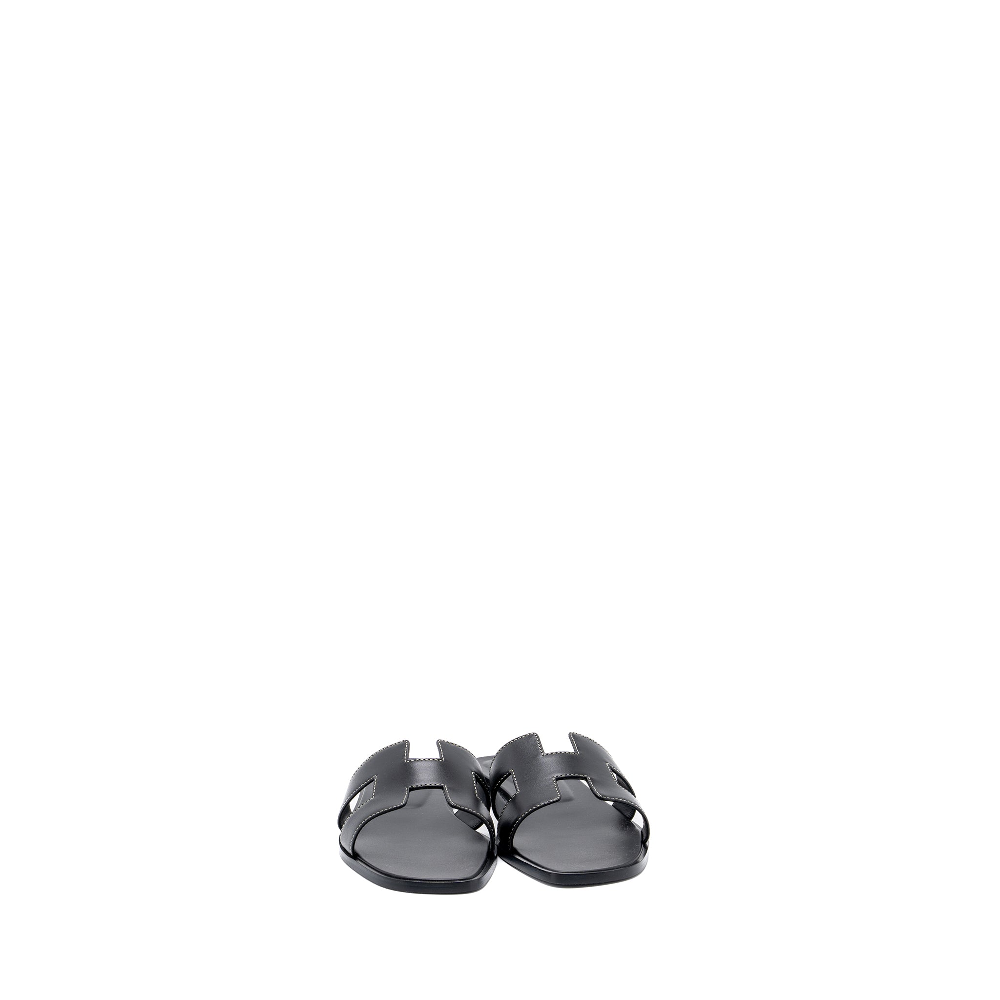 HERMES ORAN SANDAL CALFSKIN BLACK