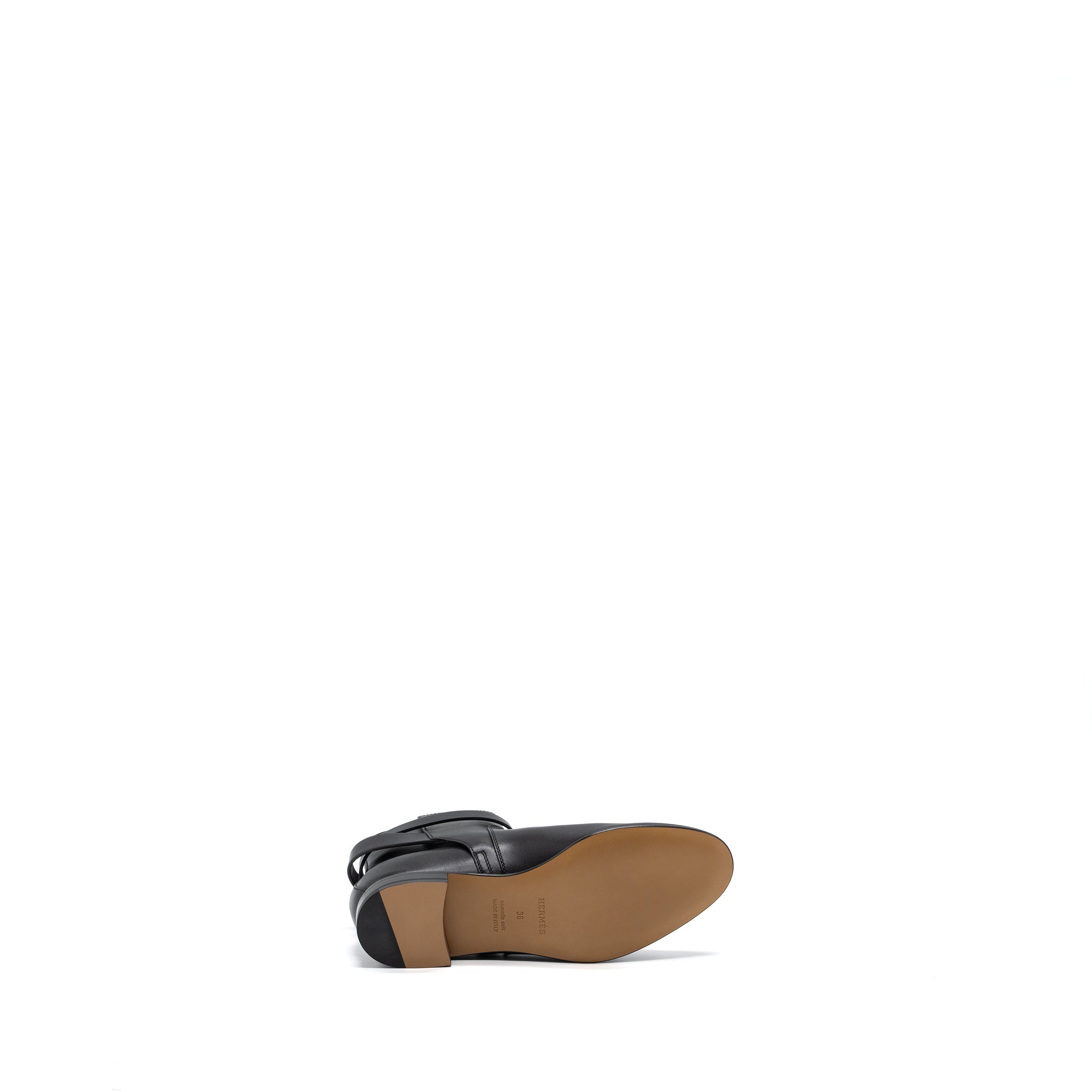 HERMES NEO ANKLE BOOTS CALFSKIN BLACK SHW