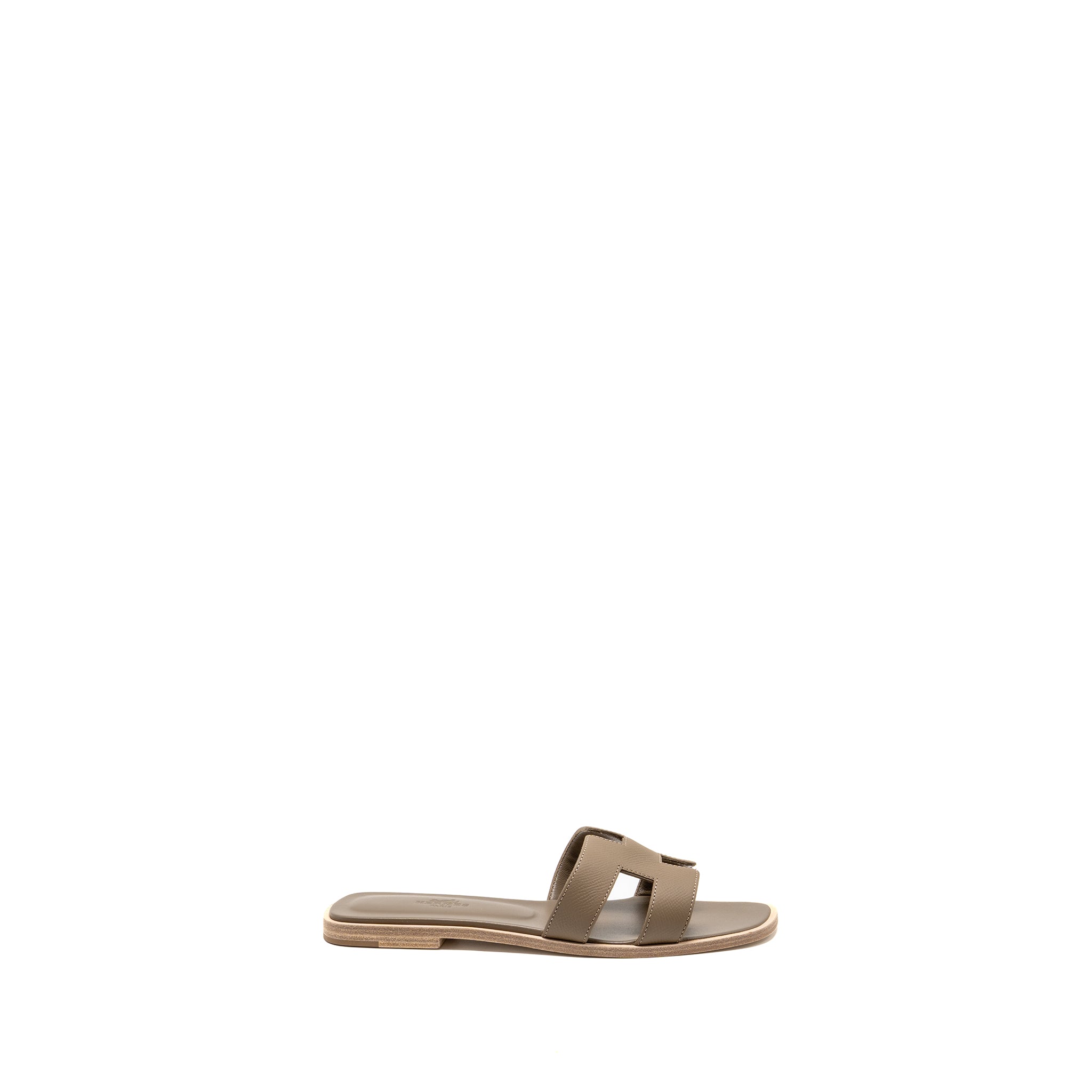 HERMES ORAN SANDALS EPSOM ETOUPE