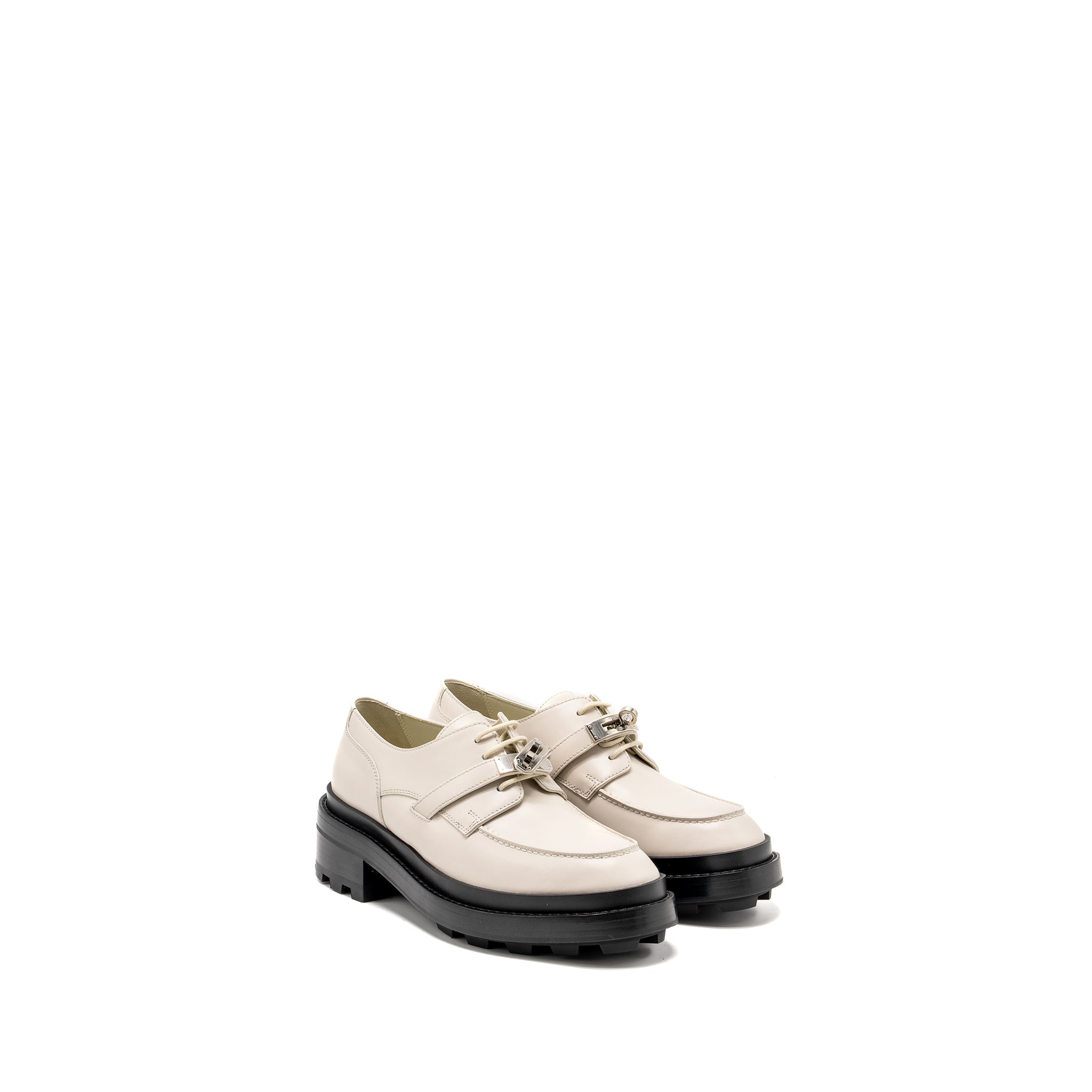 HERMES RICHELIEU DERBY FIRST LOAFER BEIGE GLAICE SHW