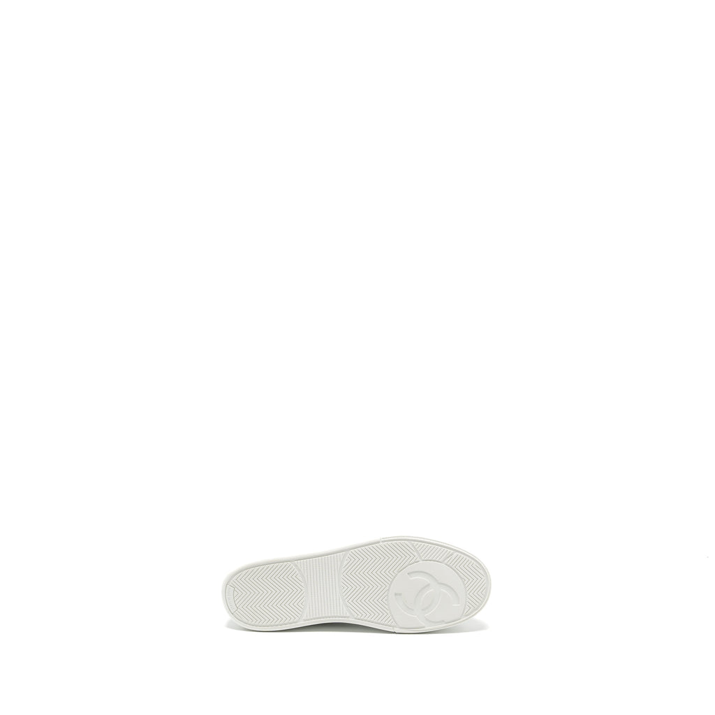 CHANEL SNEAKER LEATHER WHITE LGHW