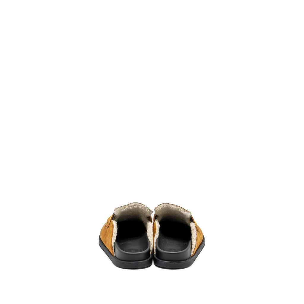HERMES MULES HOMME GO CHEVRE GOATSKIN BEIGE/ECRU