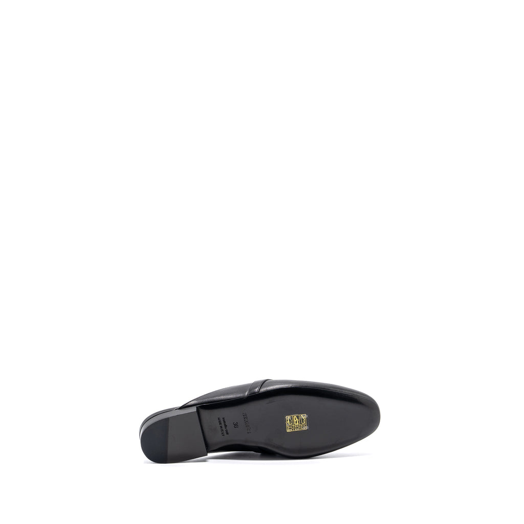HERMES OZ MULE CALFSKIN BLACK SHW