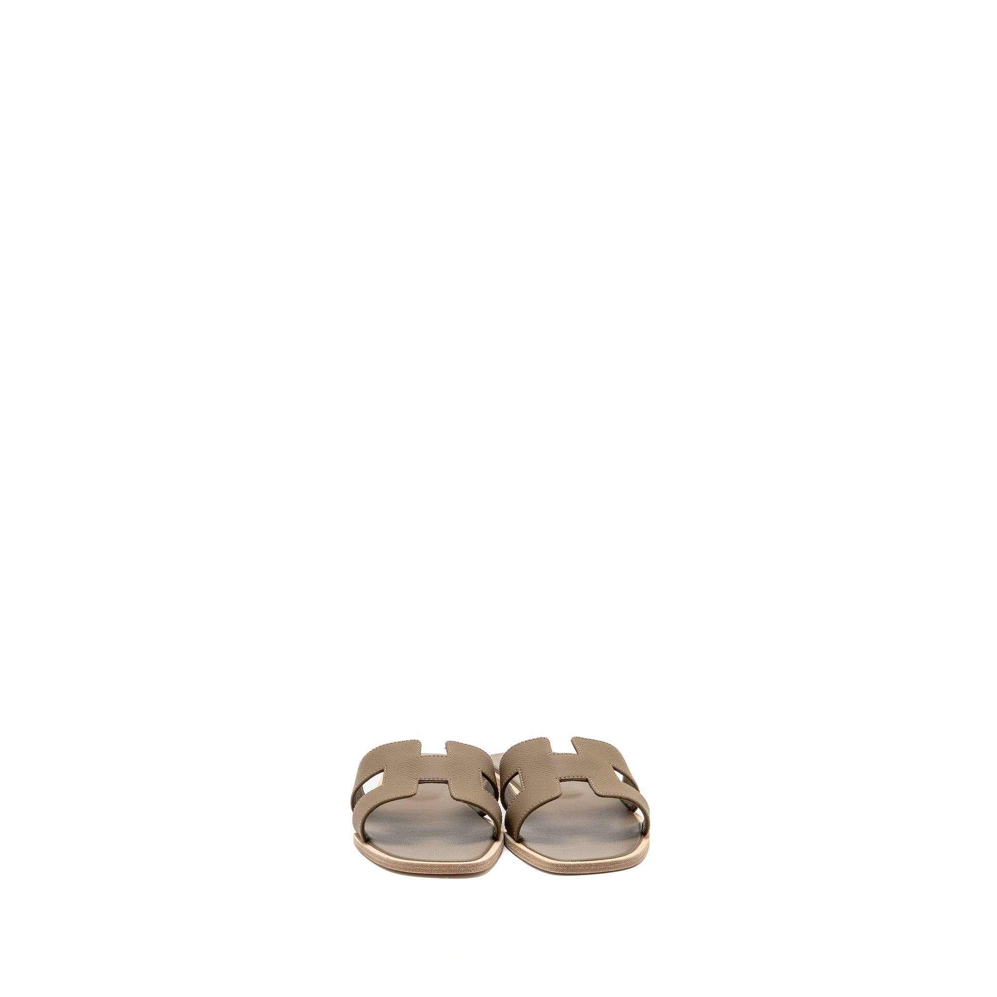 HERMES ORAN SANDALS EPSOM ETOUPE