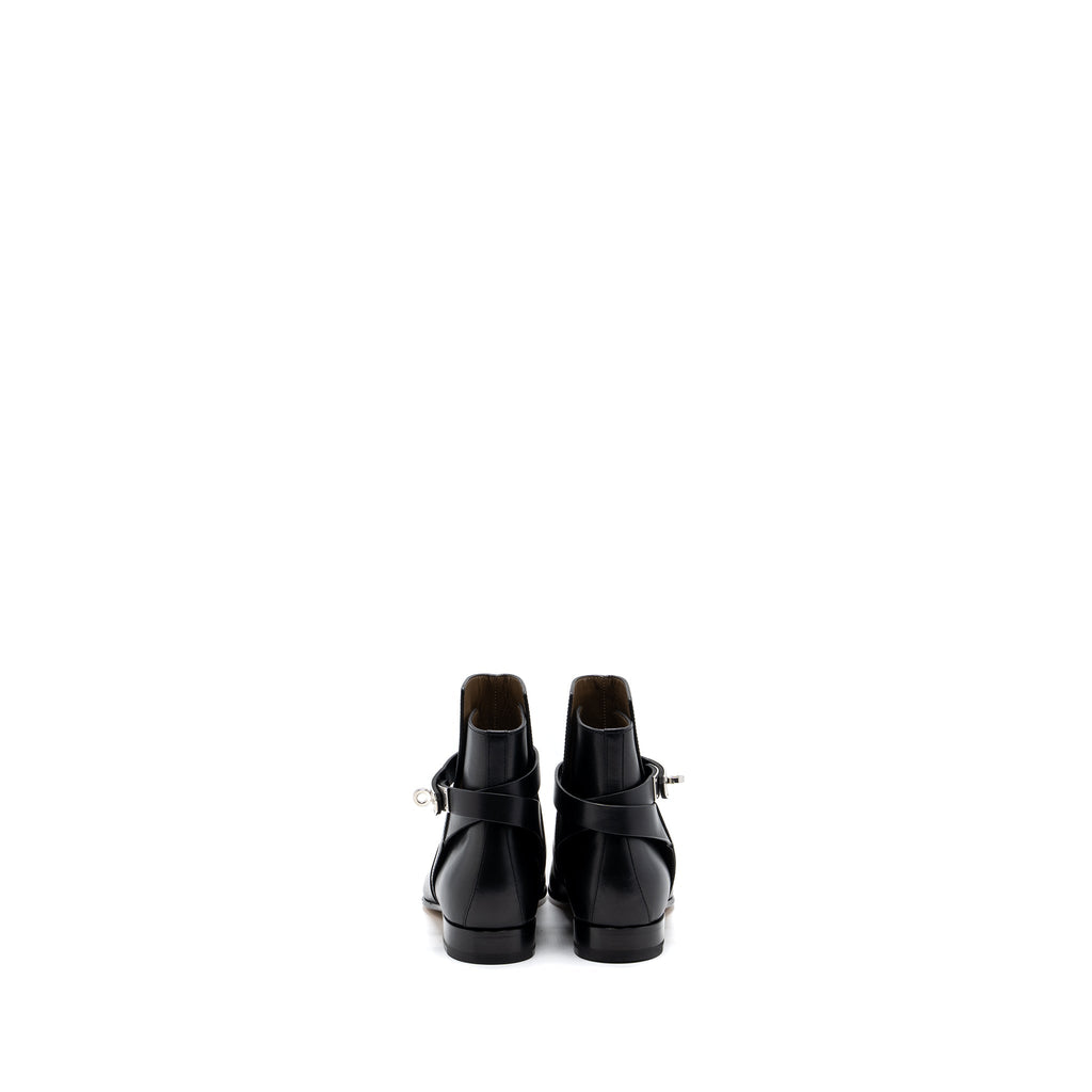 HERMES NEO ANKLE BOOTS CALFSKIN BLACK SHW