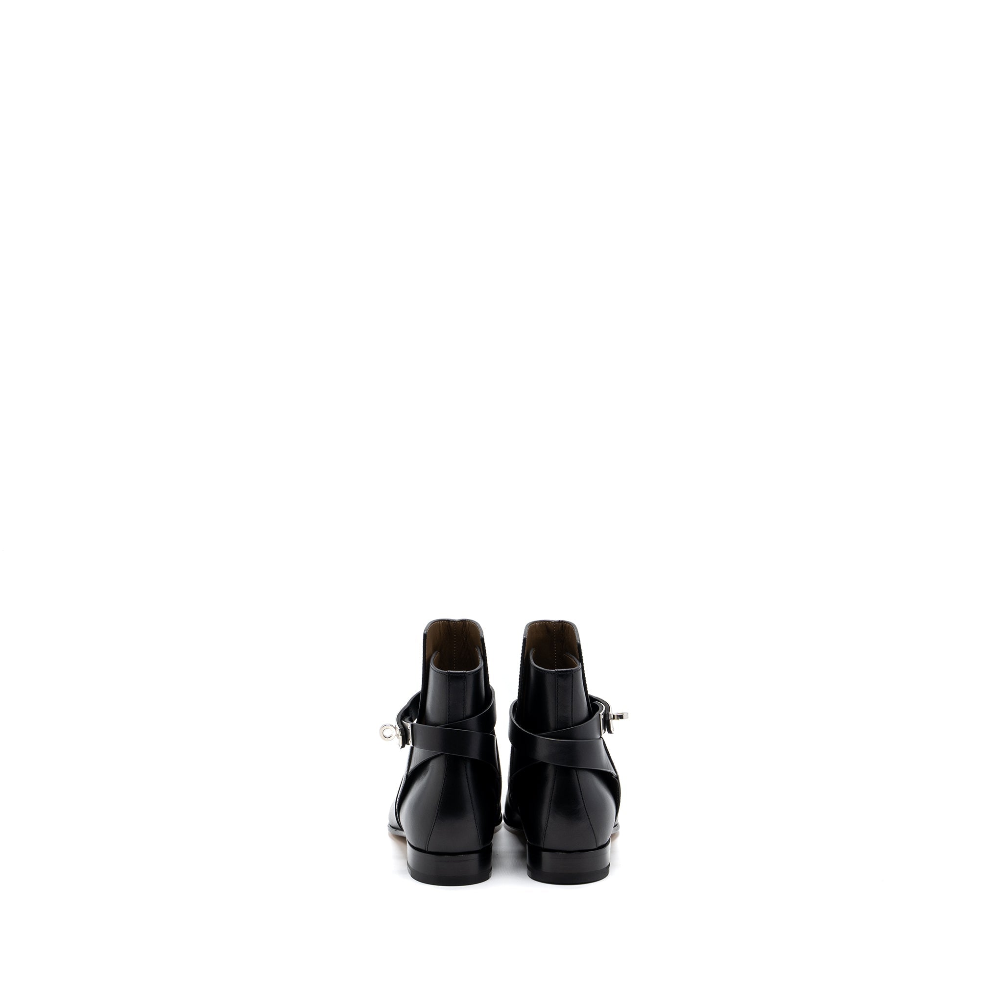 HERMES NEO ANKLE BOOTS CALFSKIN BLACK SHW