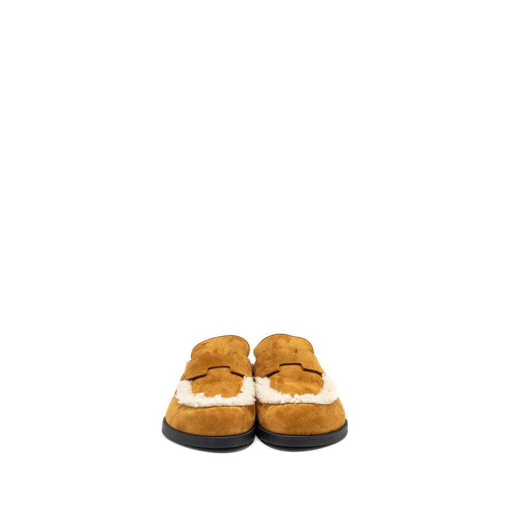 HERMES MULES HOMME GO CHEVRE GOATSKIN BEIGE/ECRU