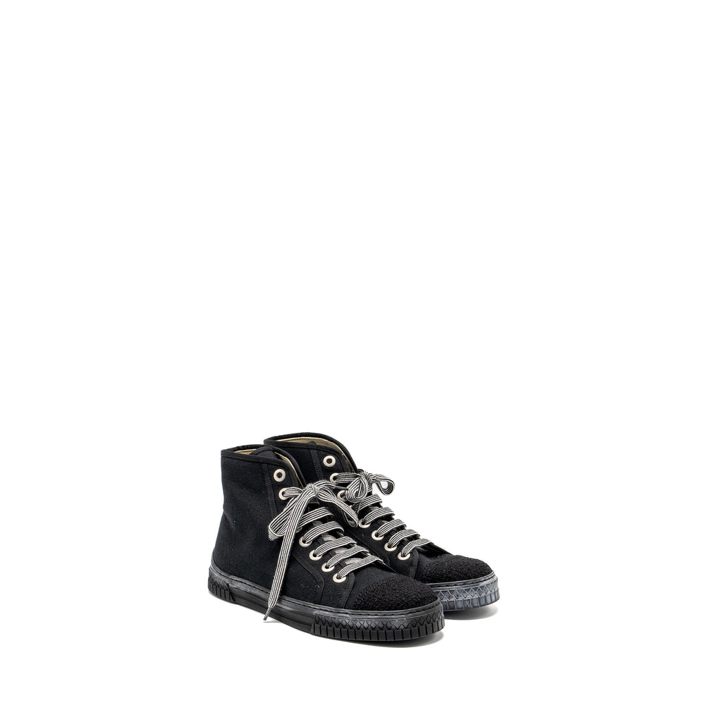 CHANEL HIGH-TOP SNEAKERS FABRIC BLACK
