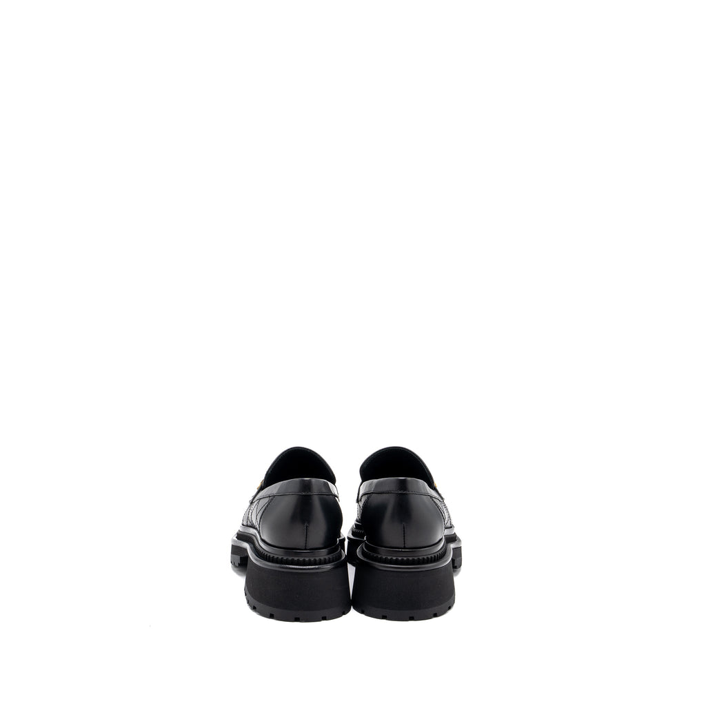 CHANEL CC LOGO LOAFER BLACK GHW