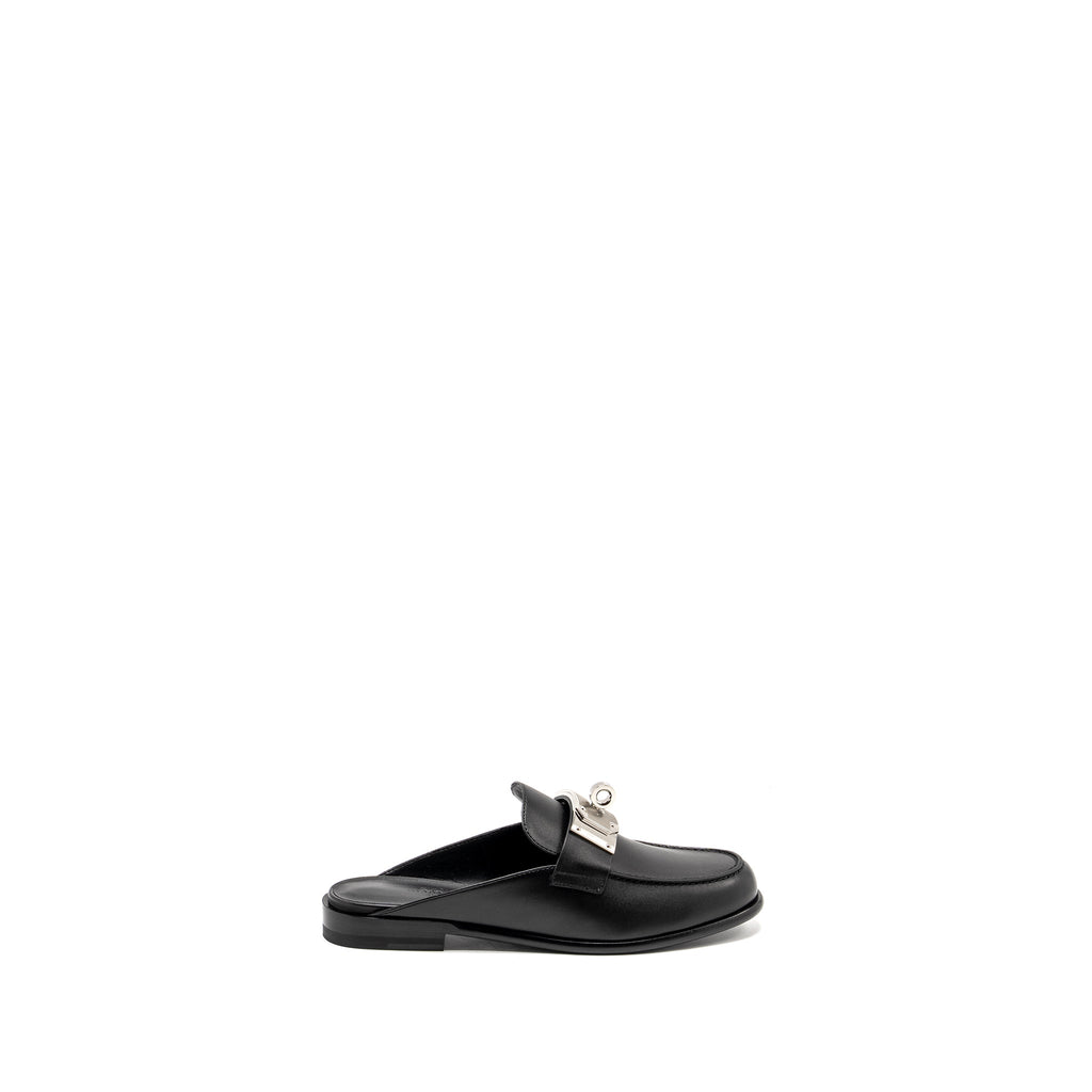 HERMES IOTA MULE CALFSKIN BLACK SHW