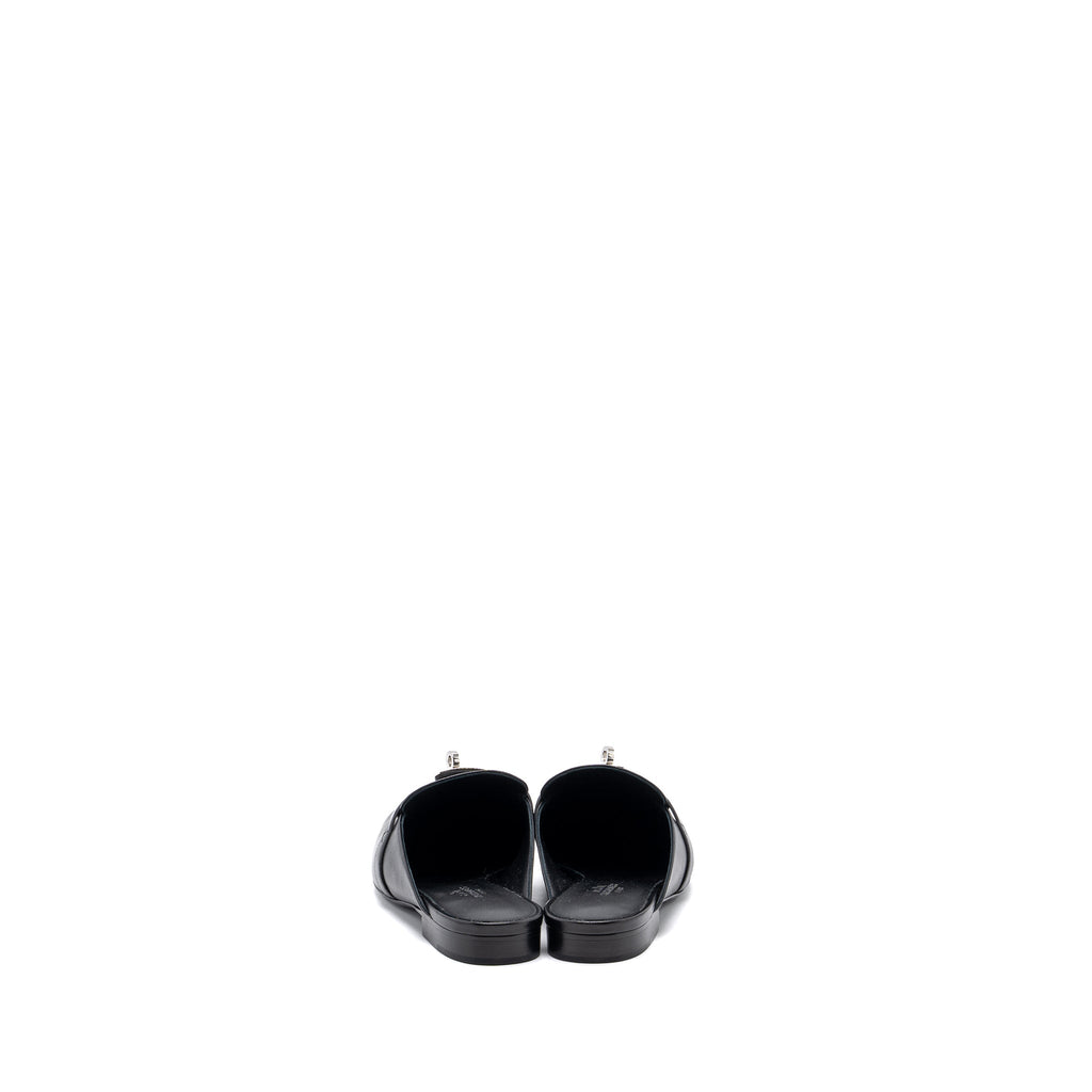HERMES OZ MULE CALFSKIN BLACK SHW