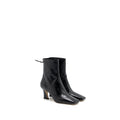 FENDI FF PRINT BOOTS WITH HEEL LEATHER BLACK SHW