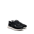 CHANEL CC LOGO SNEAKERS SUEDE / MESH BLACK / WHITE