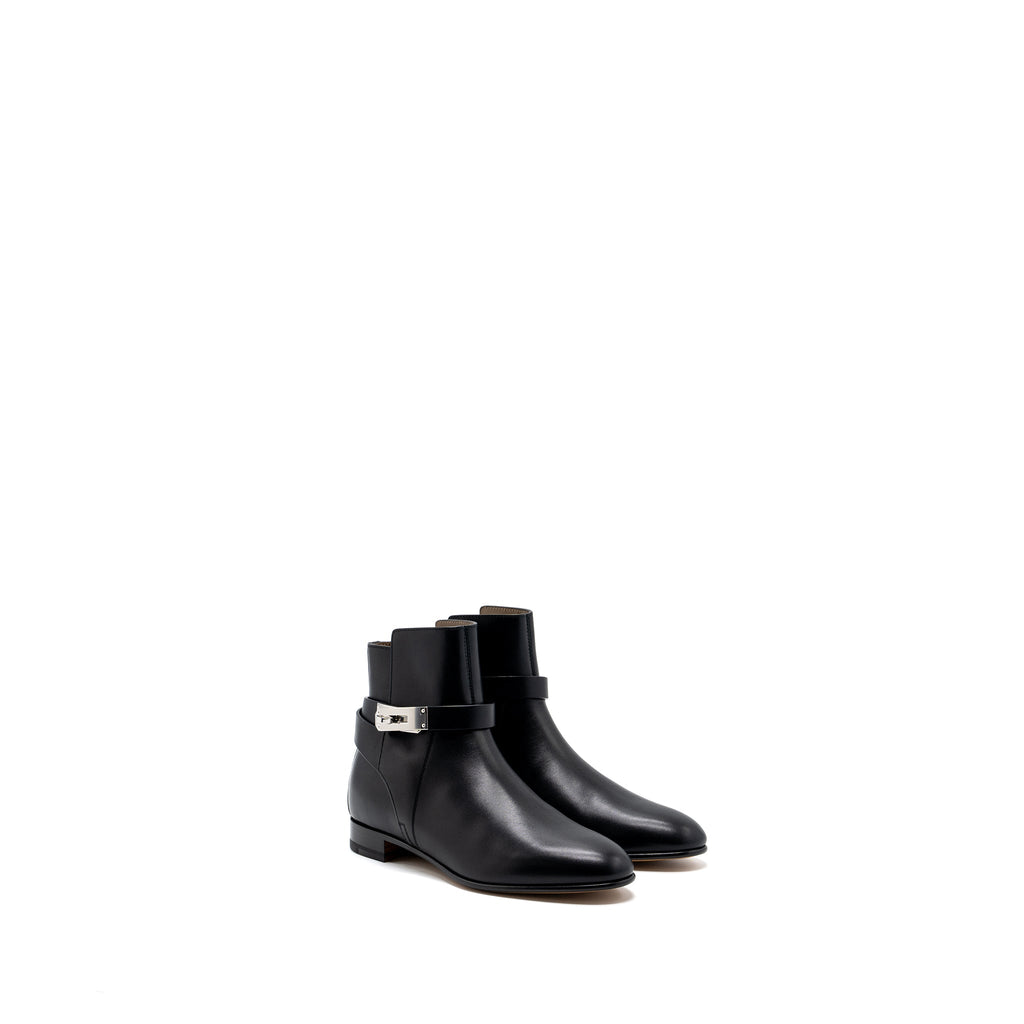 HERMES NEO ANKLE BOOTS CALFSKIN BLACK SHW
