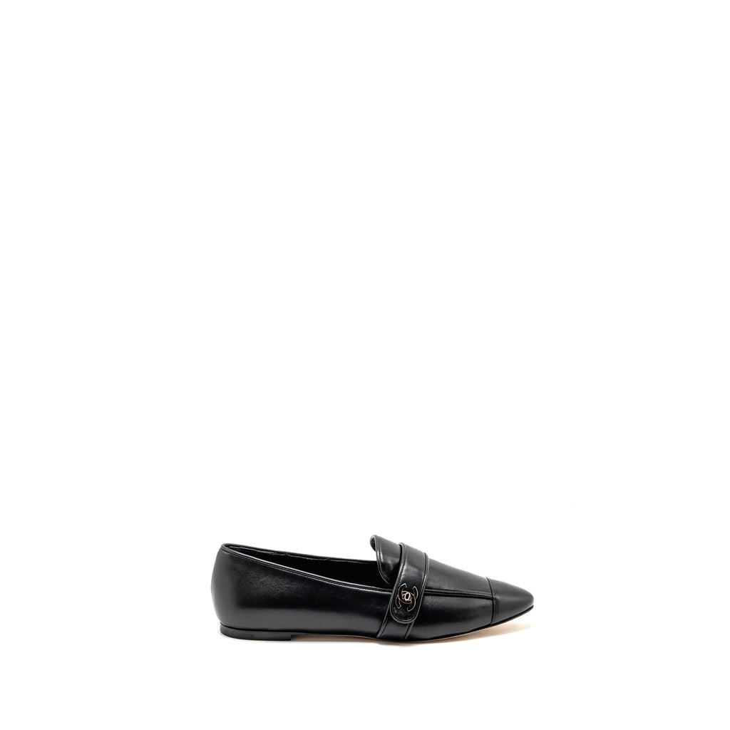 CHANEL LOAFER LAMBSKIN BLACK SHW
