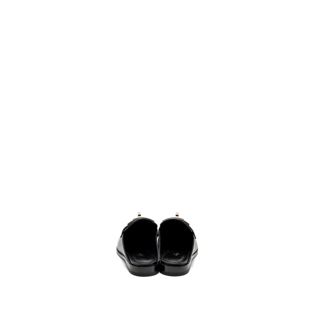 HERMES IOTA MULE CALFSKIN BLACK SHW