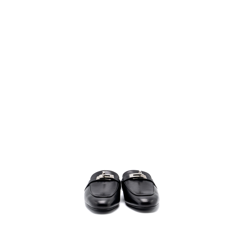 HERMES OZ MULE CALFSKIN BLACK SHW