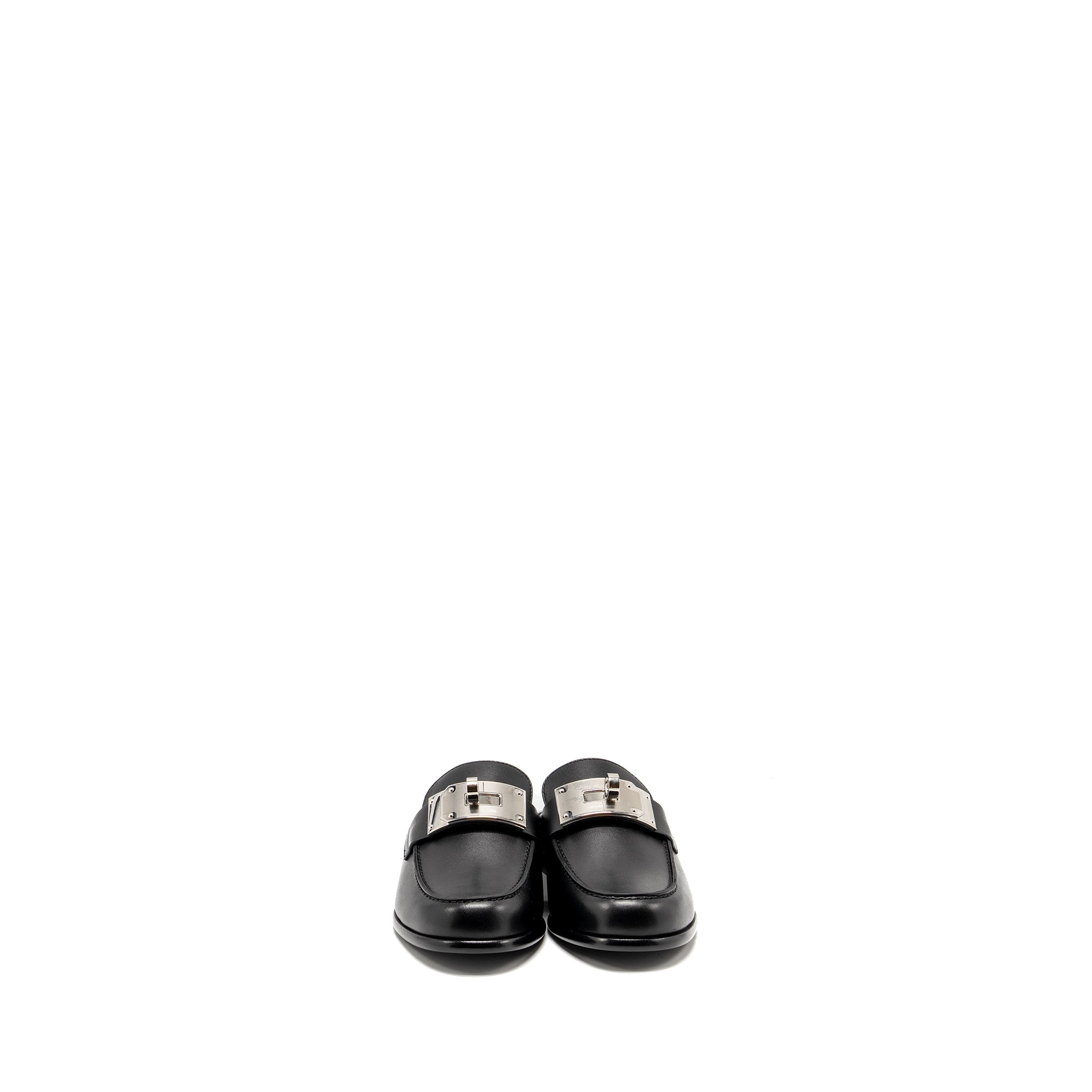HERMES IOTA MULE CALFSKIN BLACK SHW