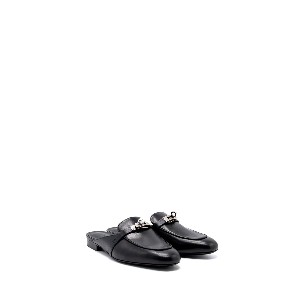 HERMES OZ MULE CALFSKIN BLACK SHW