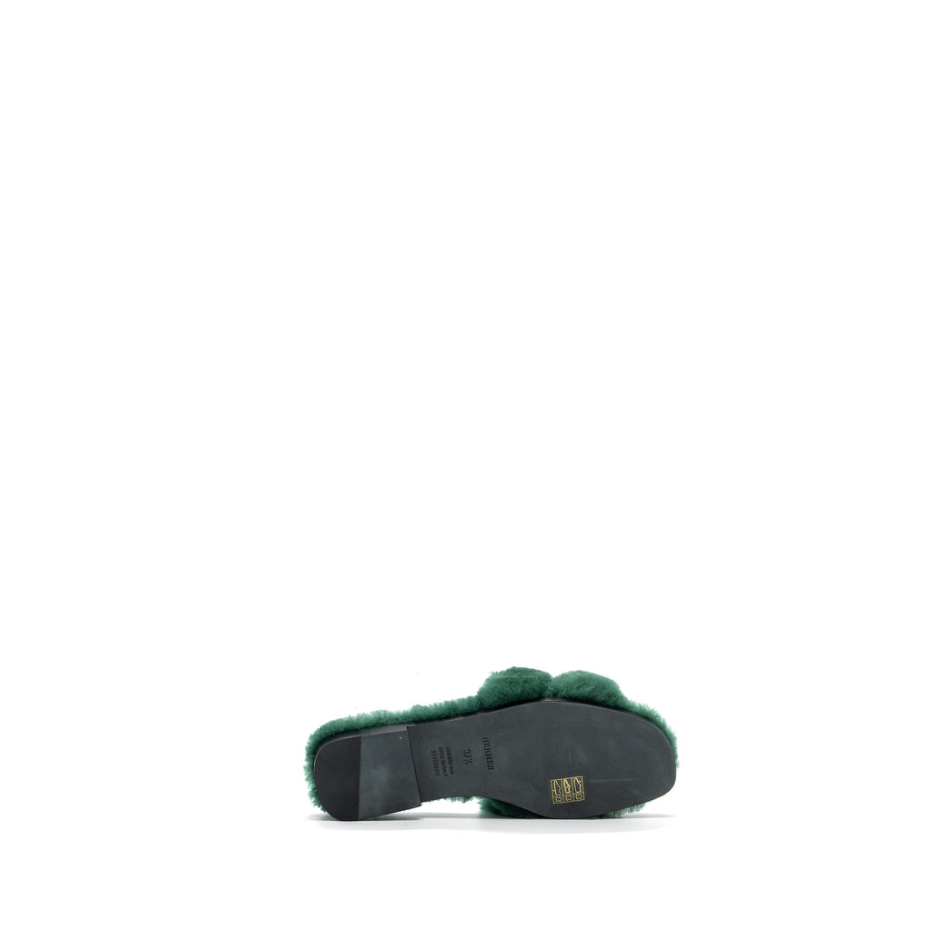 HERMES ORAN SANDAL PEAU GREEN
