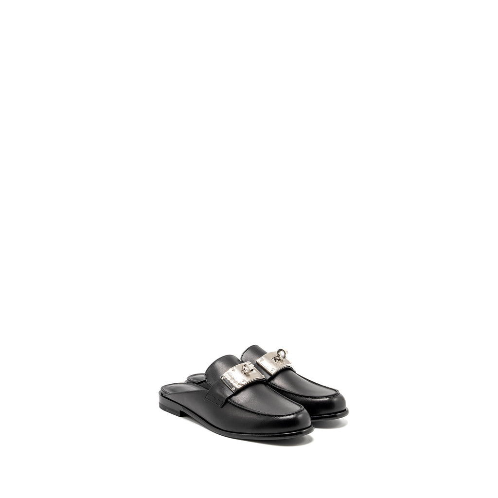 HERMES IOTA MULE CALFSKIN BLACK SHW