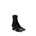 CHANEL COCO SHORT BOOTS SUEDE/CALFSKIN BLACK GHW