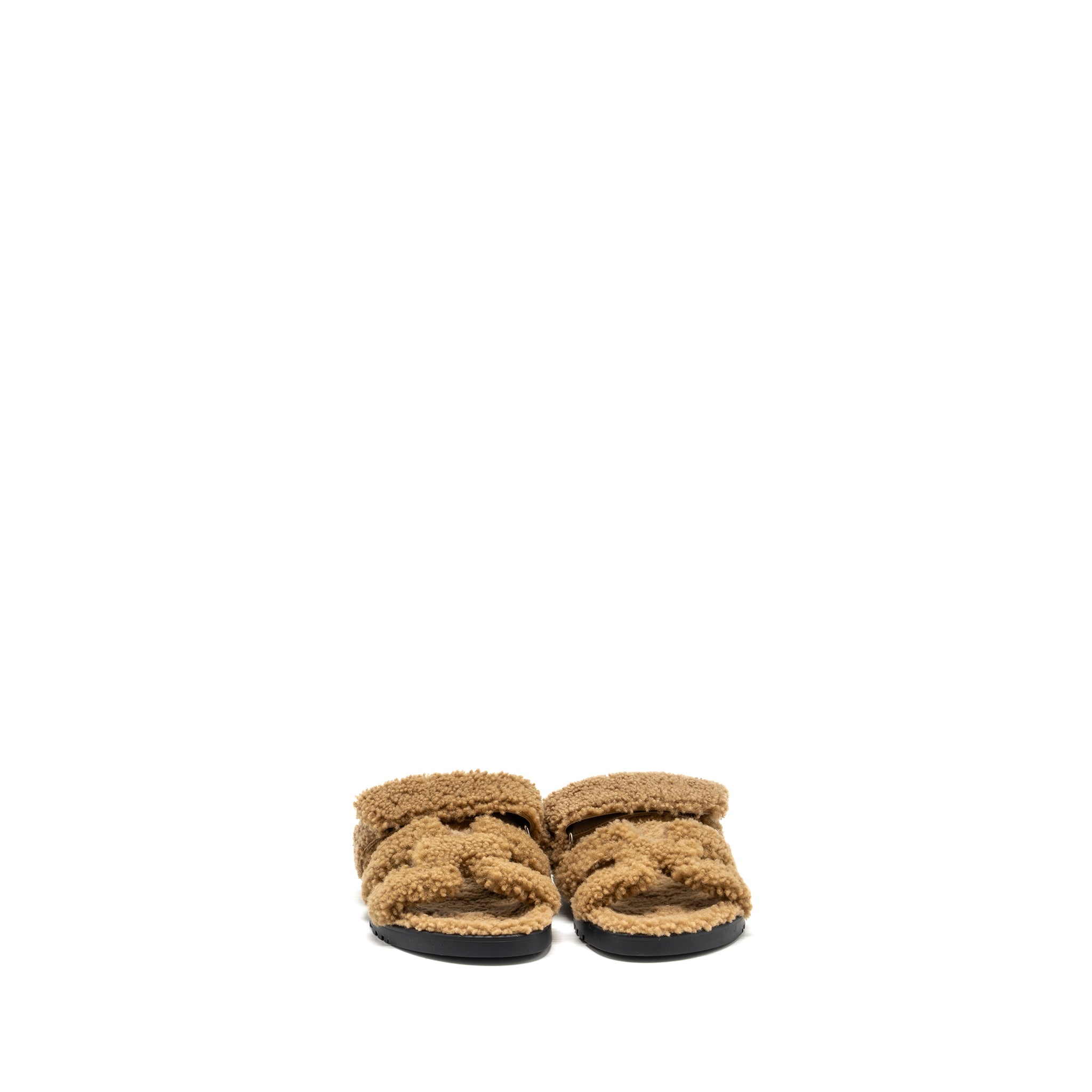 HERMES CHYPRE SANDALS PEAU LAINEE MER BEIGE ARGILE
