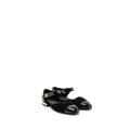 CHANEL 21K CC LOGO BALLERINAS TWEED/PATENT CALFSKIN BLACK GHW