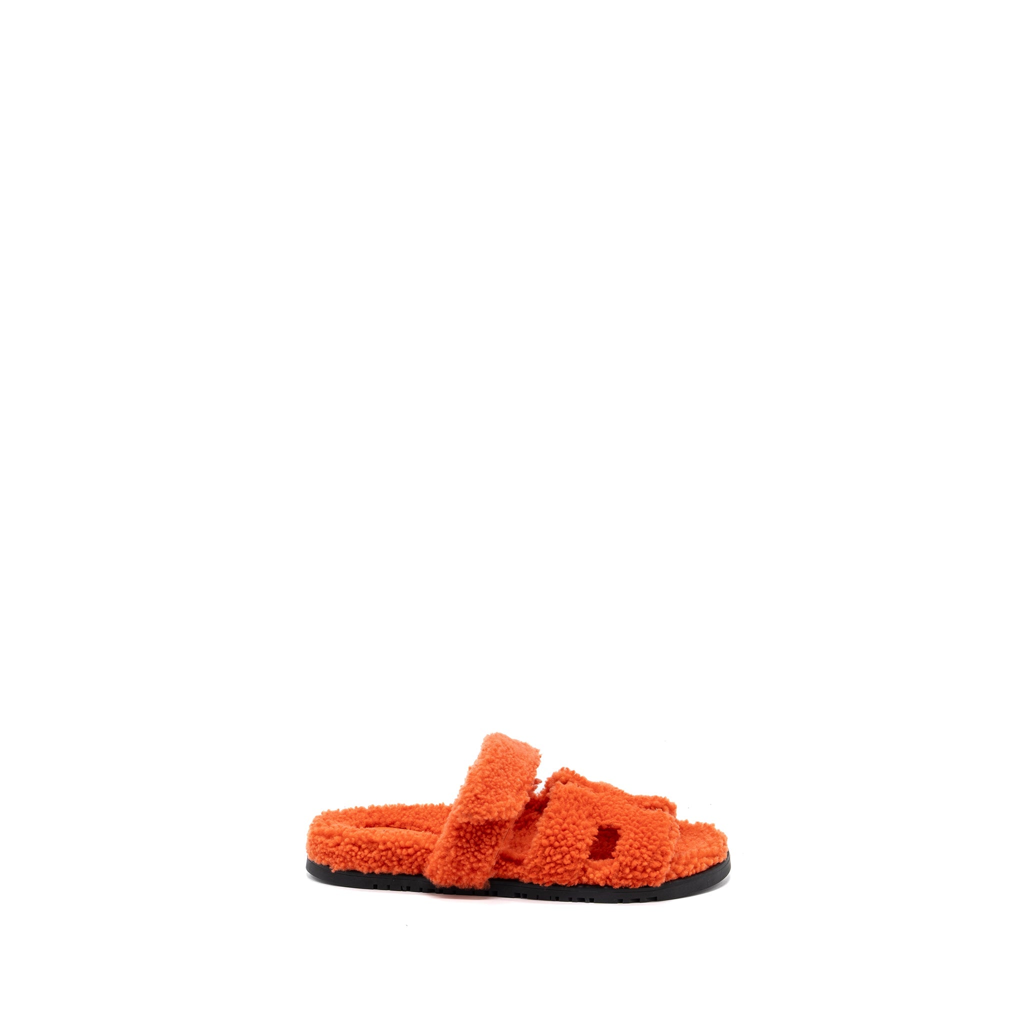 HERMES CHYPRE SANDAL LAINEE ORANGE