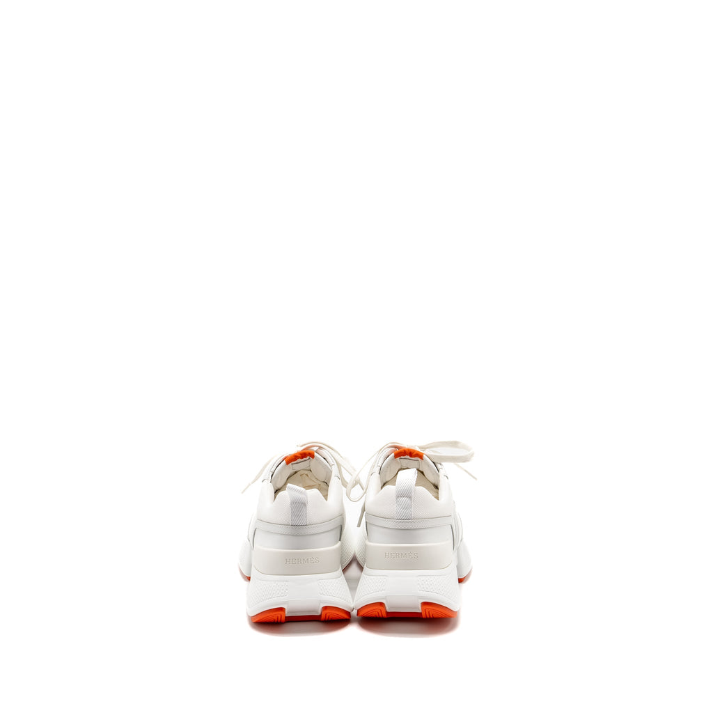 HERMES GIGA SNEAKERS BLANC / ORANGE