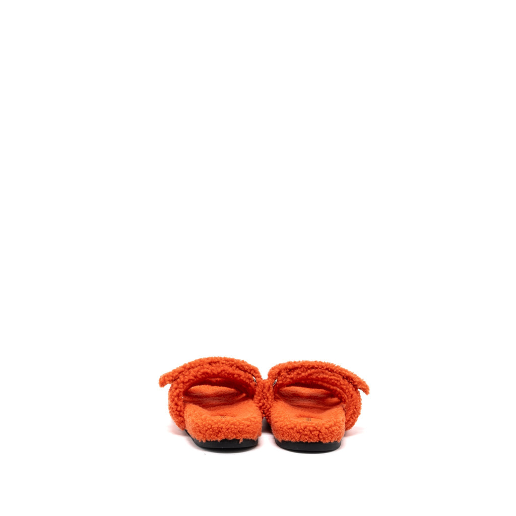 HERMES CHYPRE SANDAL LAINEE ORANGE