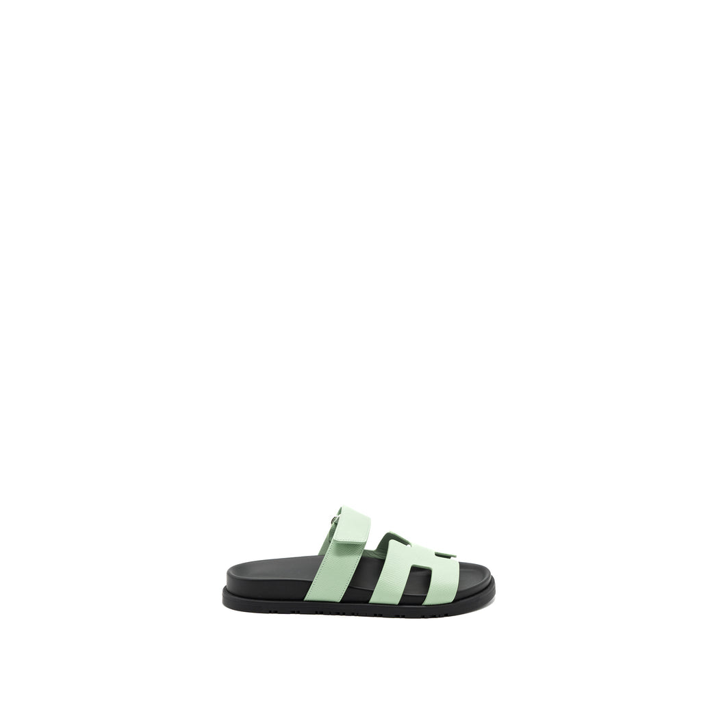 HERMES CHYPRE SANDALS EPSOM VERT JADE