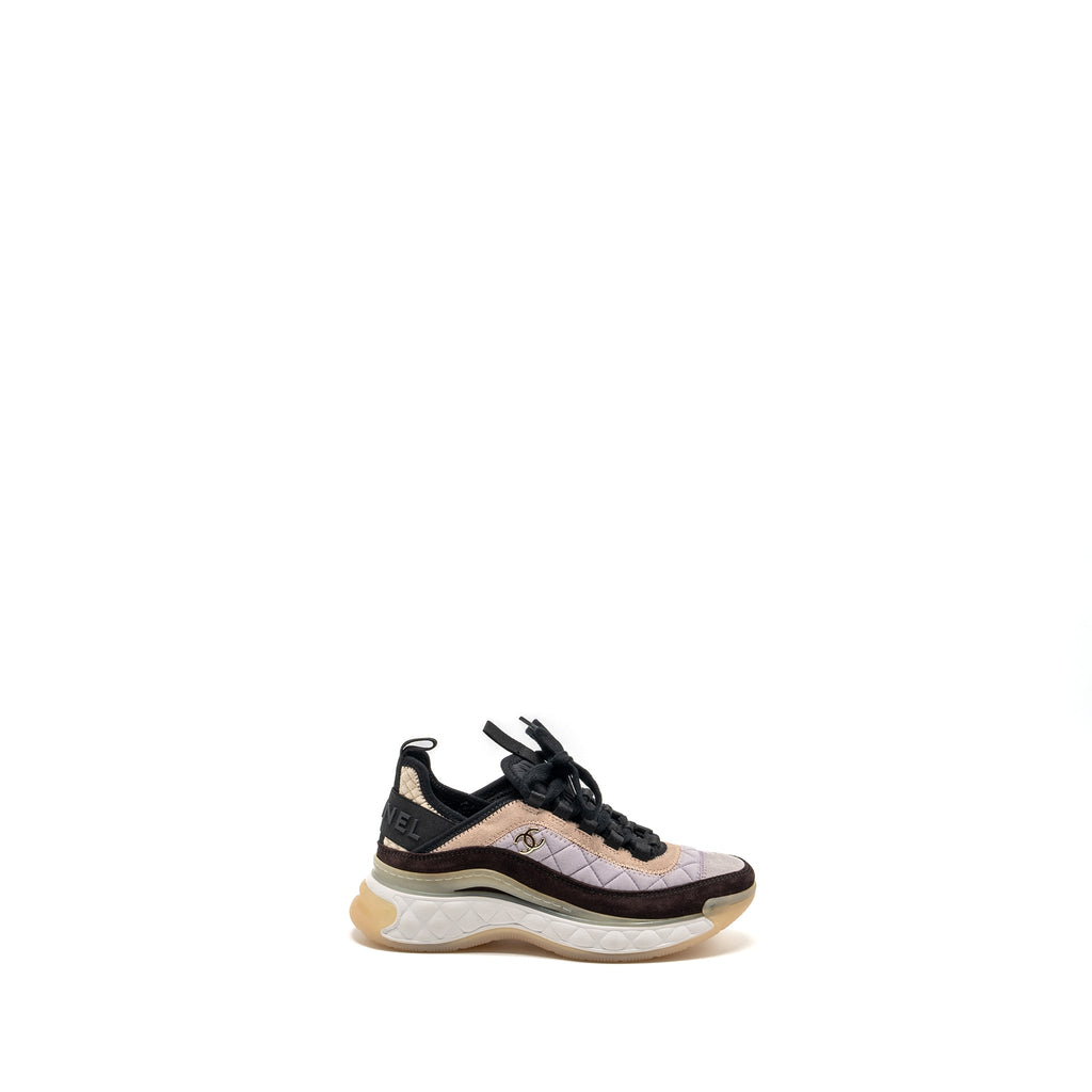 CHANEL 21K SNEAKERS FABRIC/SUEDE CALFSKIN LIGHT PURPLE/ BEIGE/MULTICOLOUR