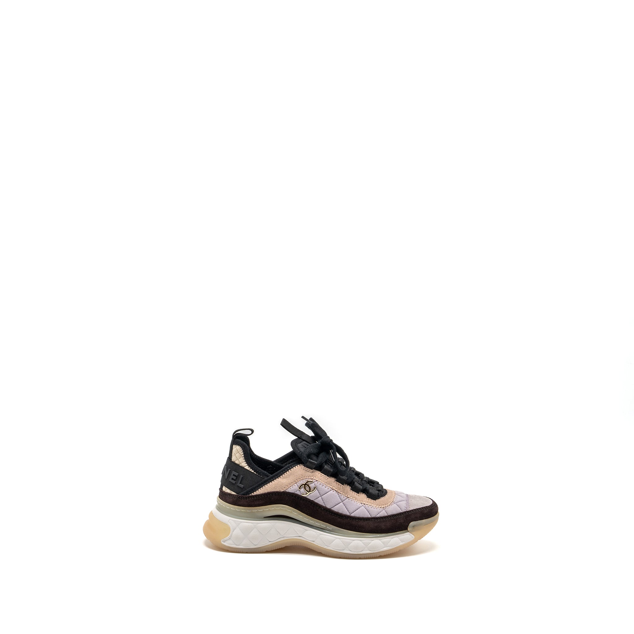CHANEL 21K SNEAKERS FABRIC/SUEDE CALFSKIN LIGHT PURPLE/ BEIGE/MULTICOLOUR