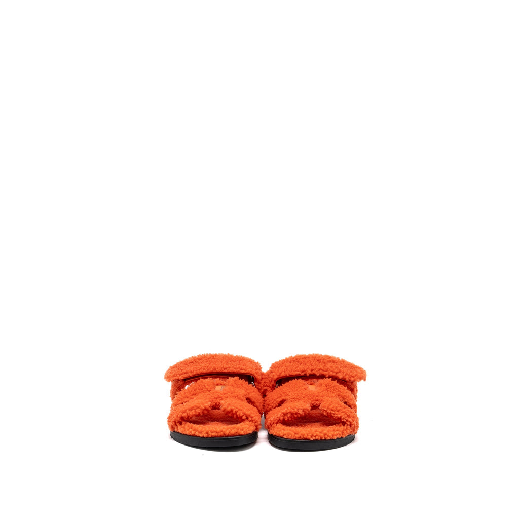 HERMES CHYPRE SANDAL LAINEE ORANGE