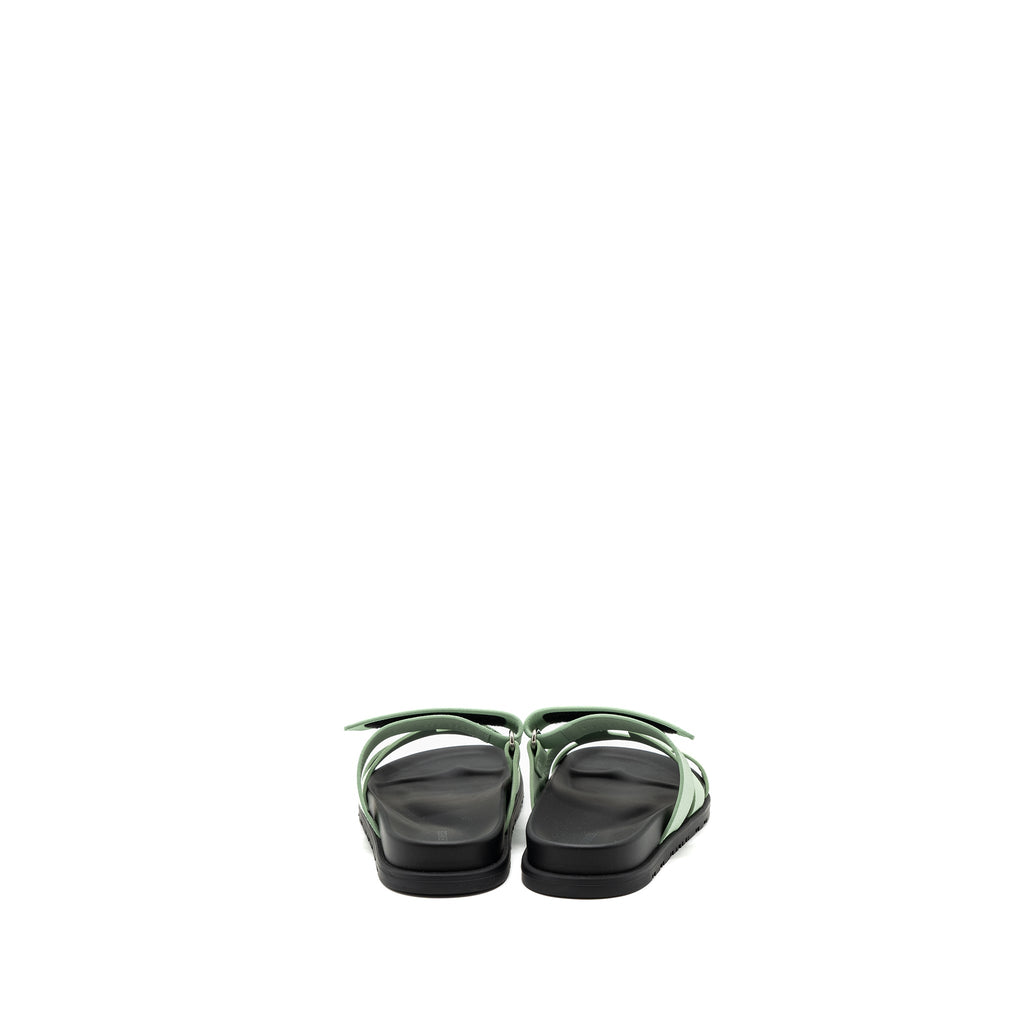 HERMES CHYPRE SANDALS EPSOM VERT JADE
