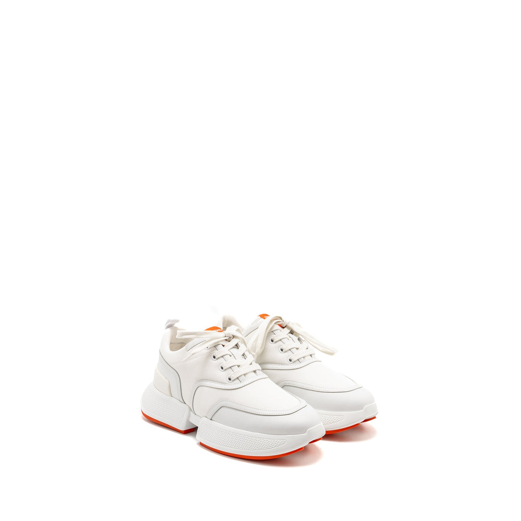 HERMES GIGA SNEAKERS BLANC / ORANGE
