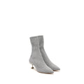 MIU MIU GLITTER SOCK BOOTS SILVER
