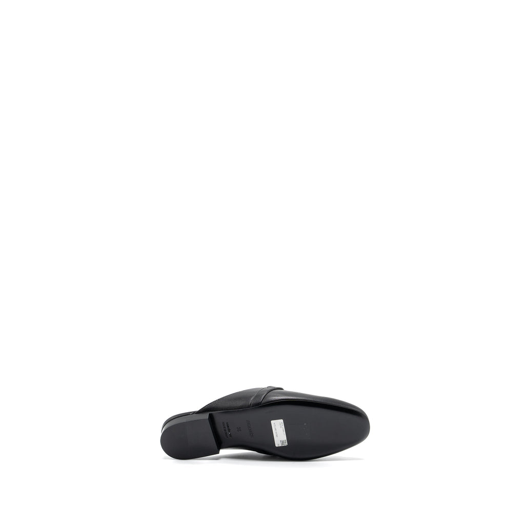 HERMES OZ MULE GOATSKIN BLACK SHW