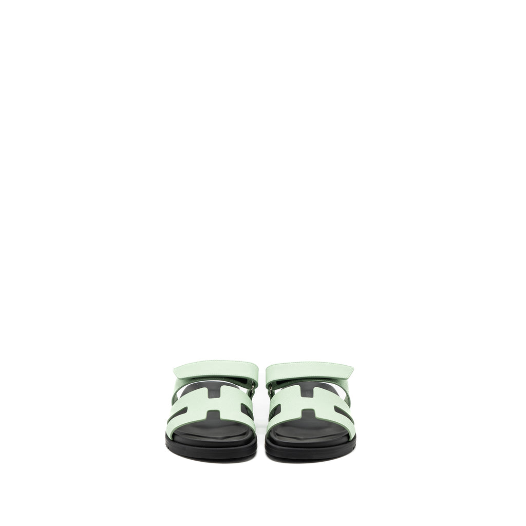HERMES CHYPRE SANDALS EPSOM VERT JADE