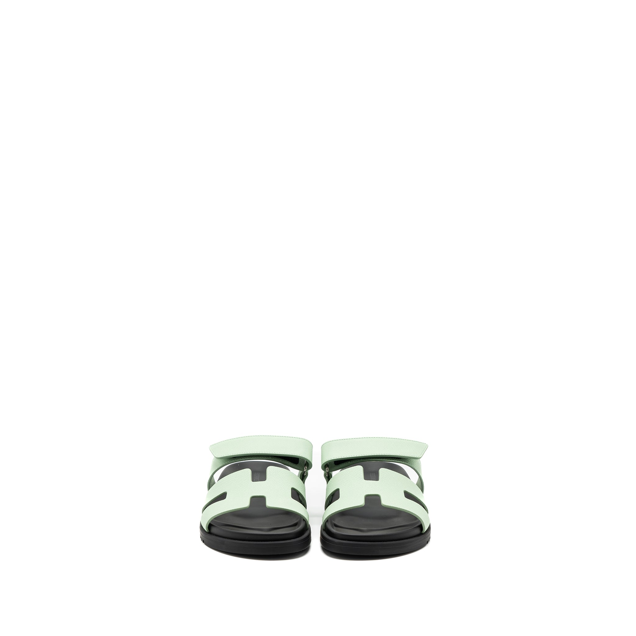 HERMES CHYPRE SANDALS EPSOM VERT JADE