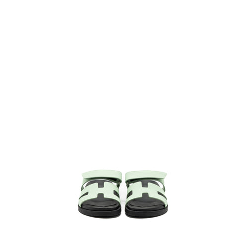 HERMES CHYPRE SANDALS EPSOM VERT JADE