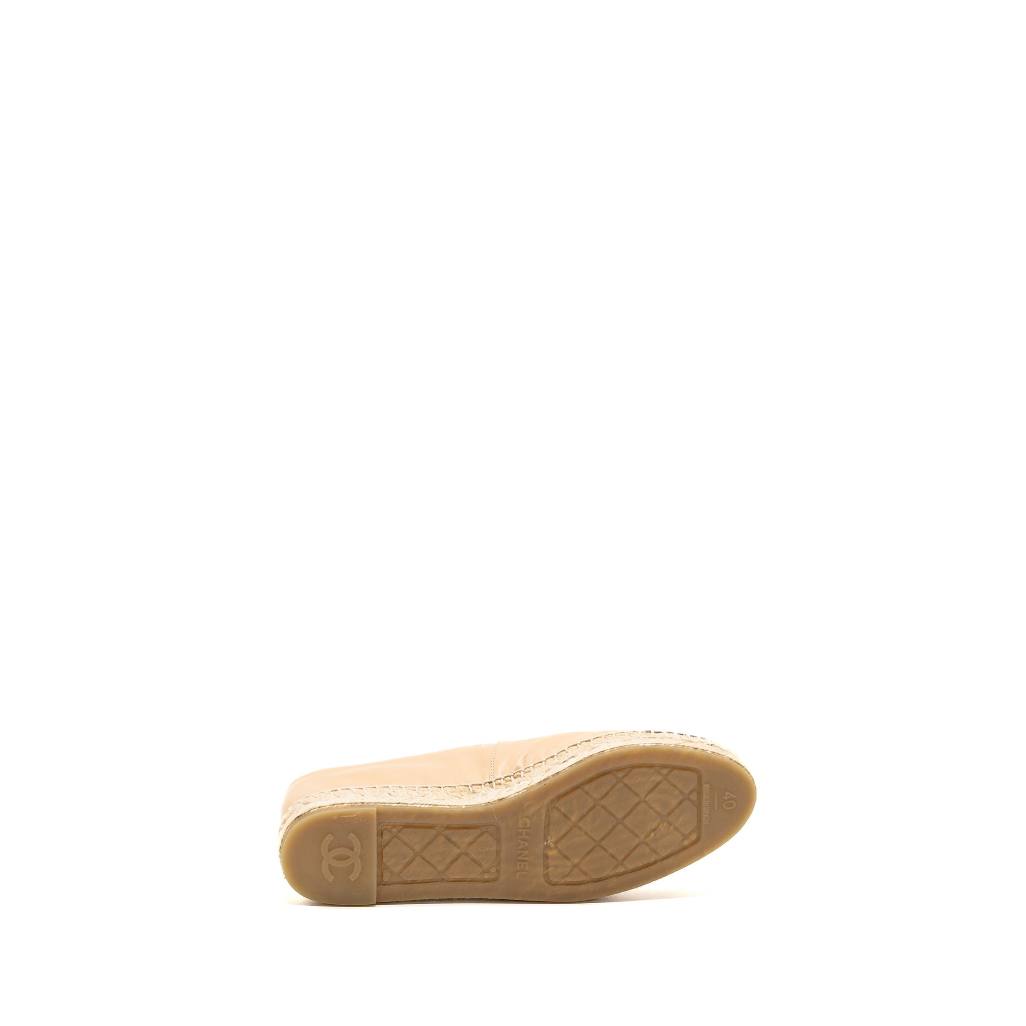 CHANEL ESPADRILLES LAMBSKIN BEIGE/BLACK