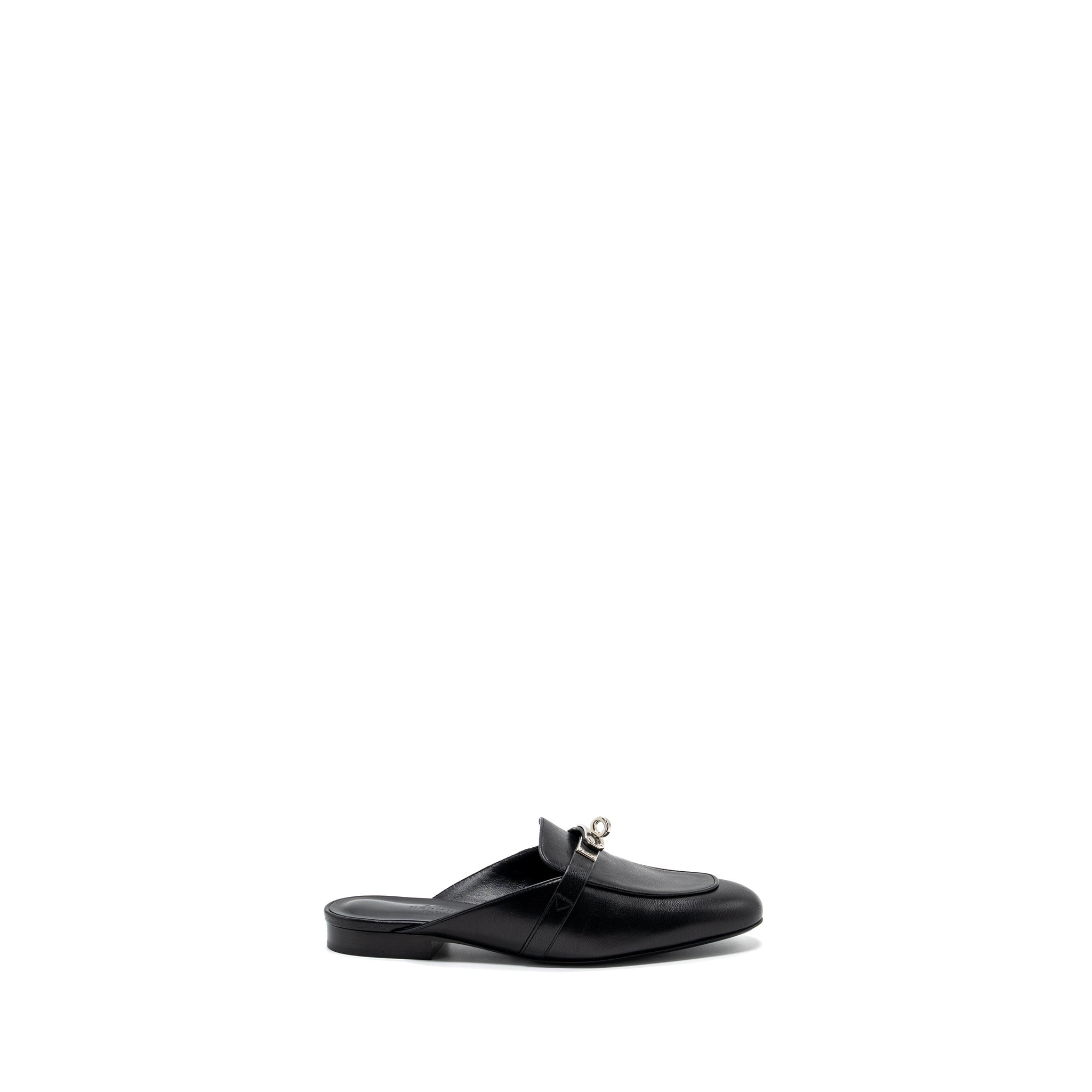 HERMES OZ MULE GOATSKIN BLACK SHW