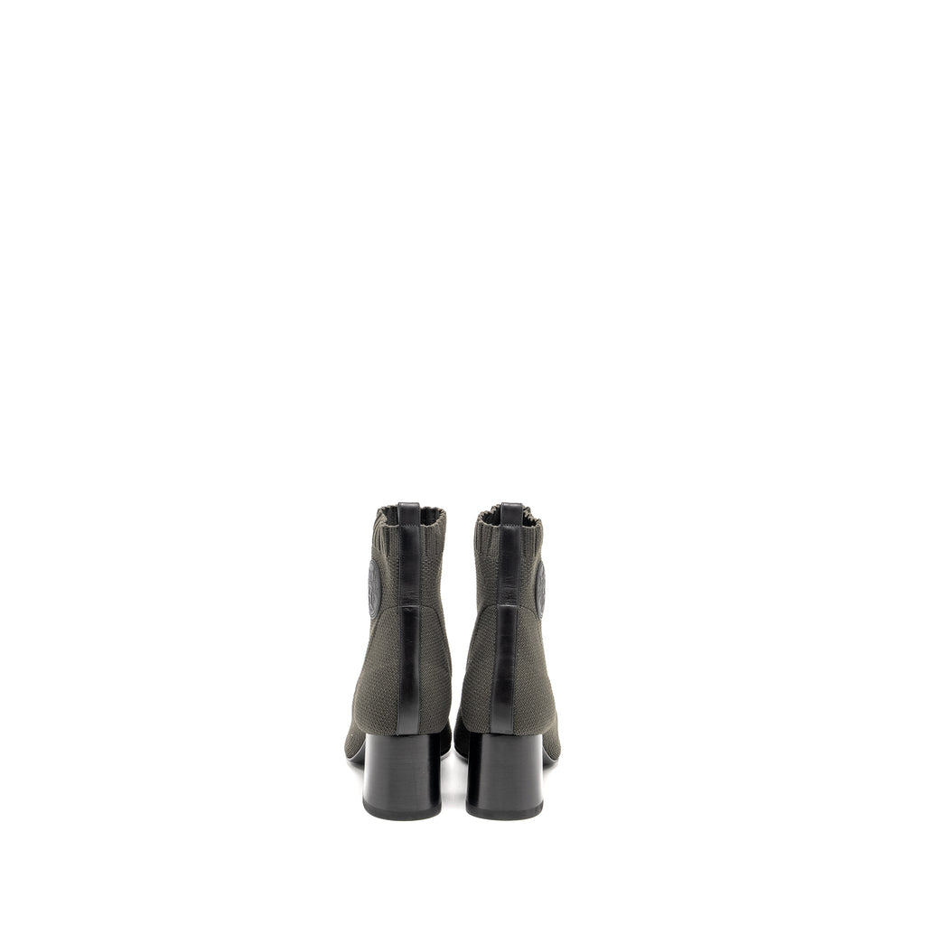 HERMES VOLVER ANKLE BOOT CHENILLE KNIT/CALFSKIN SOTTOBOSCO