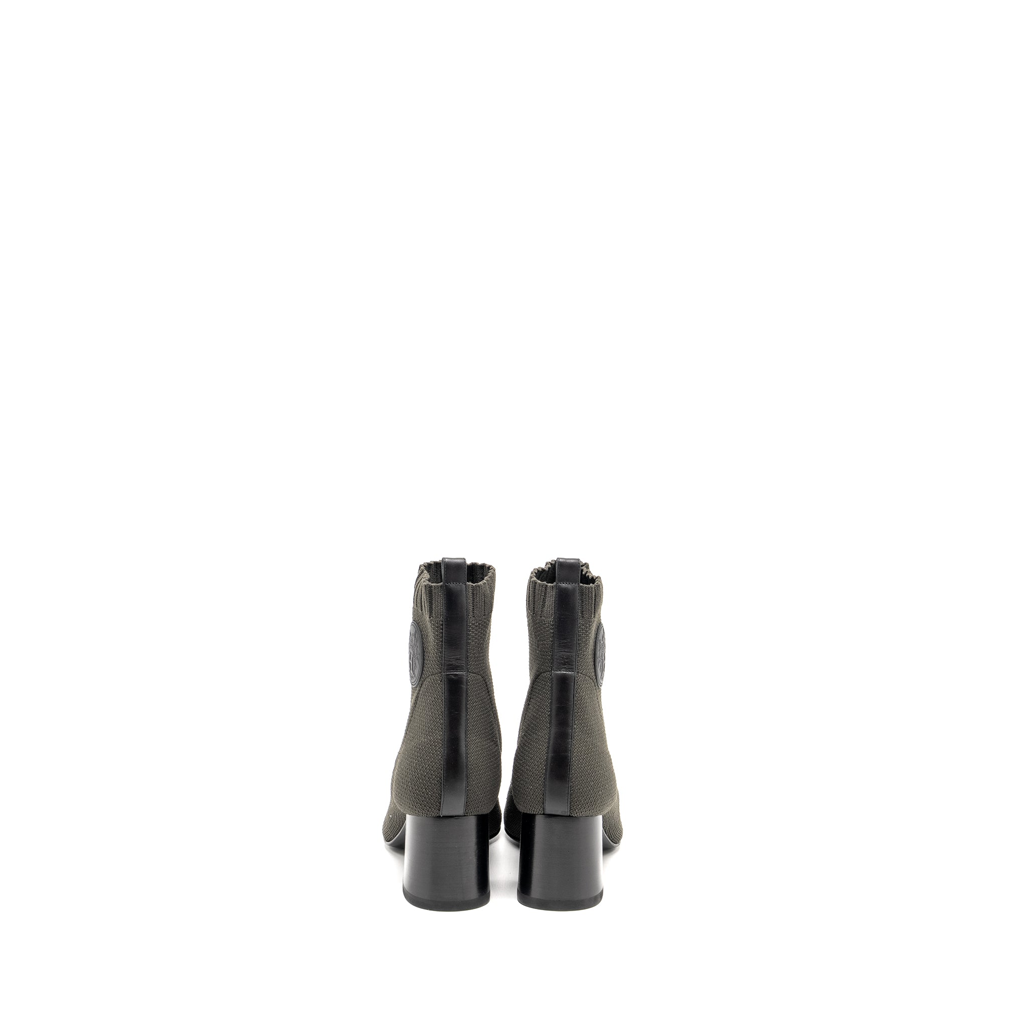 HERMES VOLVER ANKLE BOOT CHENILLE KNIT/CALFSKIN SOTTOBOSCO